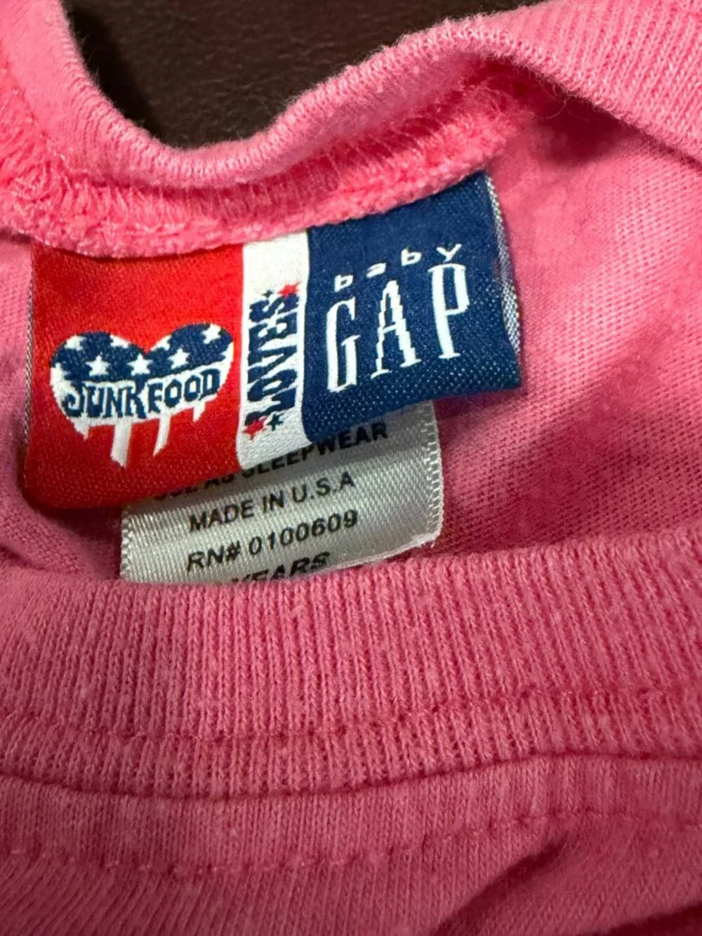 Vintage babyGAP x Junk Food Y2K retro Strawberry Shortcake layered tee size 2T